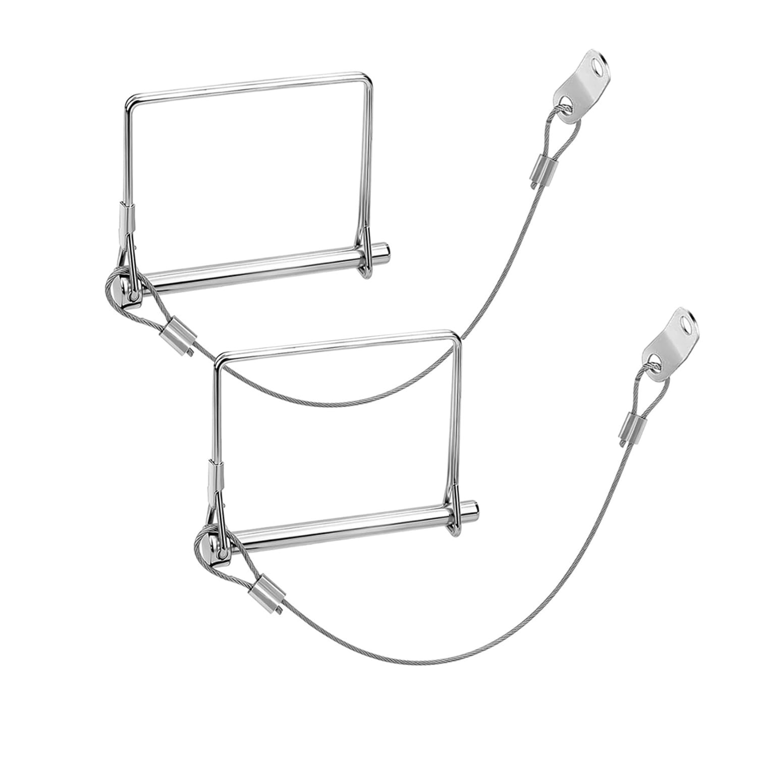 2 Pack 5/16″x4″Trailer Coupler Pin with Anti-Loss Cable, Square Wire Lock Pin fo