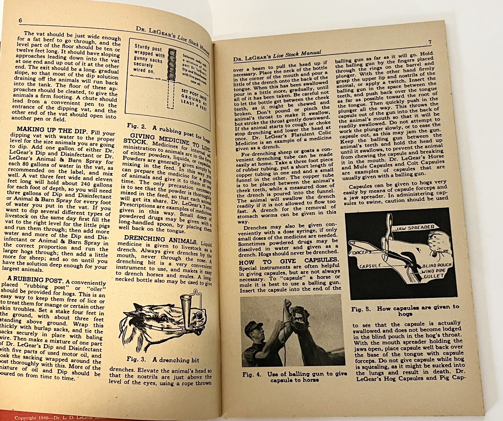 Dr. LeGear’s Booklet Poultry Guide Live Stock Manual Horses Sheep 1940’s LOT 2