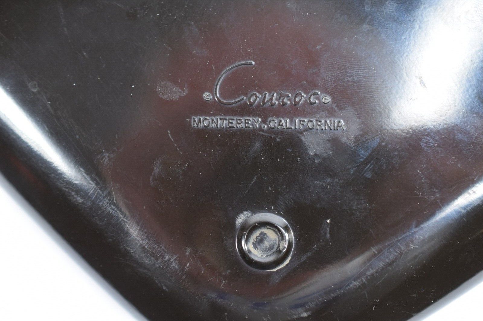 Vtg Couroc Tray Black Lacquer Hand Crafted 12″ x 9″ Monterey, Ca Farm John Deere