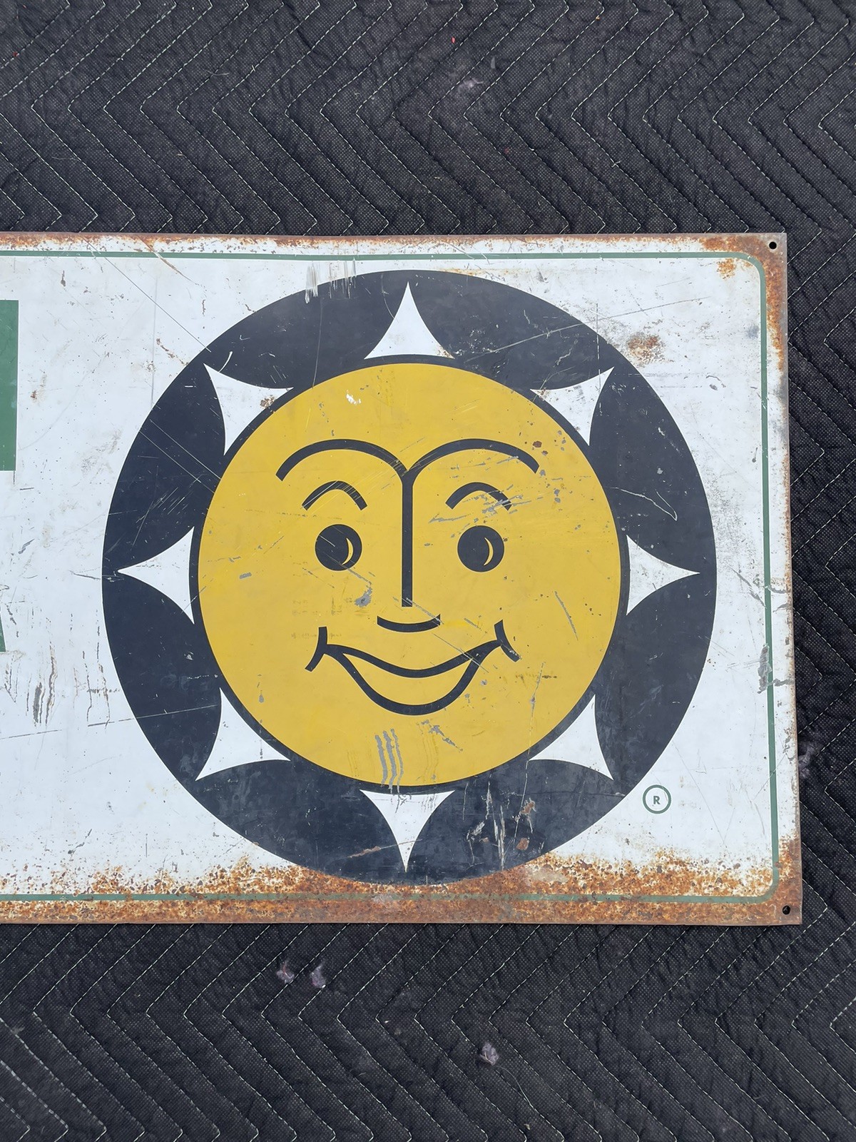 Peterson Pro-Team Seeds Painted Metal Sign 48” x 18” Vintage