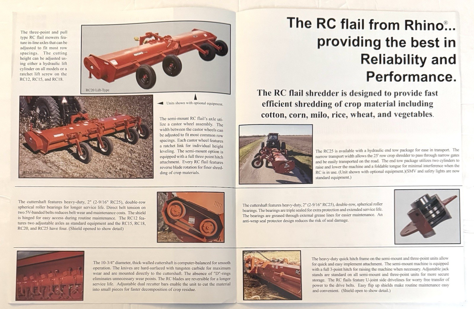 Rhino 2003 Farm Equipment Dealer Sales Brochure Flat Shredders Equipment