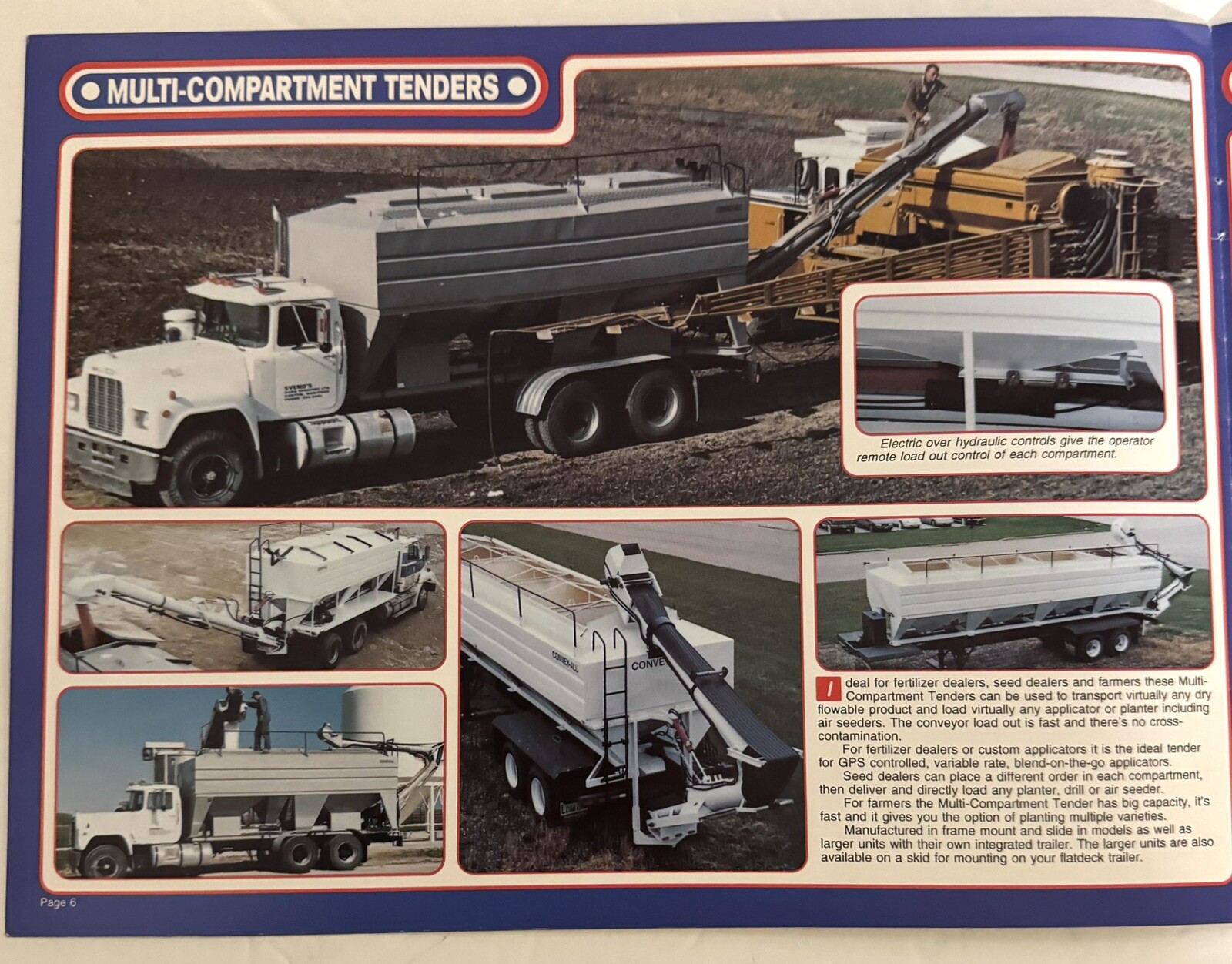 Vintage 1990’s Agricultural Farm Equipment Convey-All Product Catalog Tenders