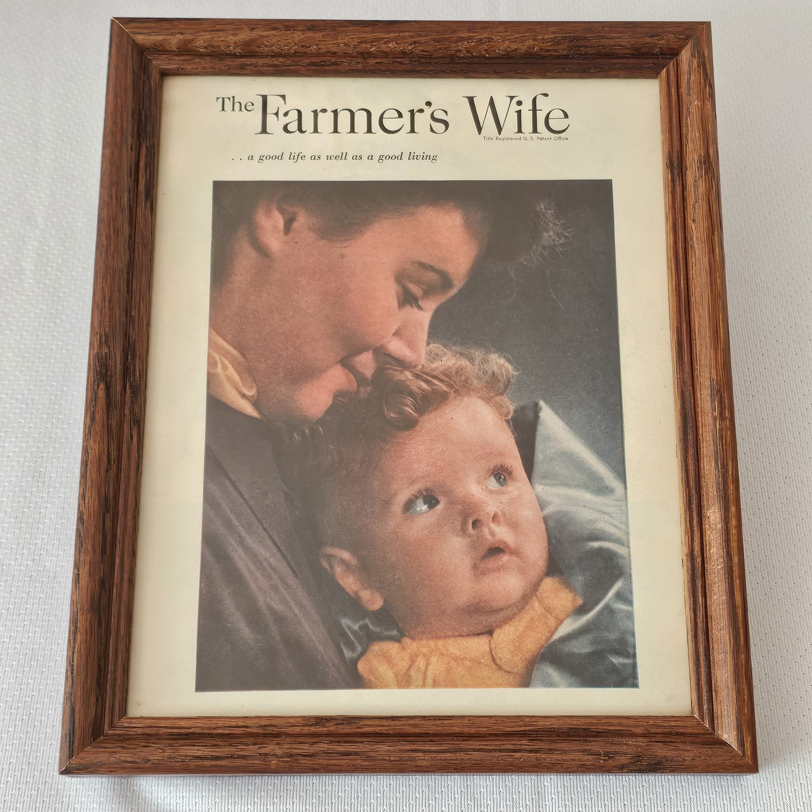 “The Farmers Wife”. 1952 Framed Magazine Page Art