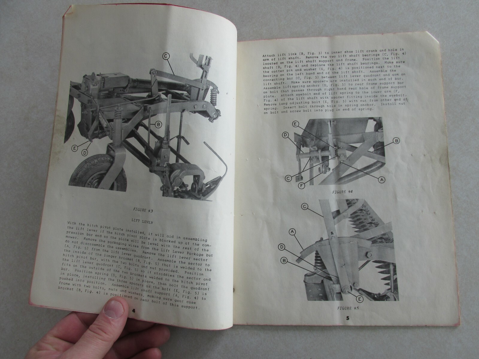 MBF58 Farm Manual Oliver 22-8 Mower operating instructions setting up