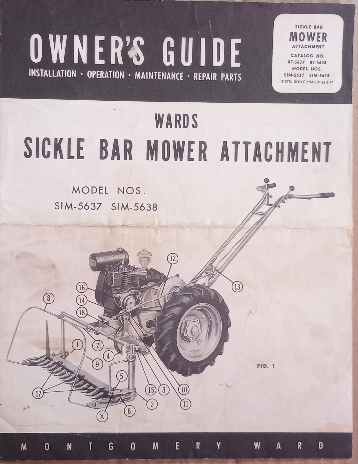 1950’s Montgomery Wards Sickle Bar Attachment Brochure