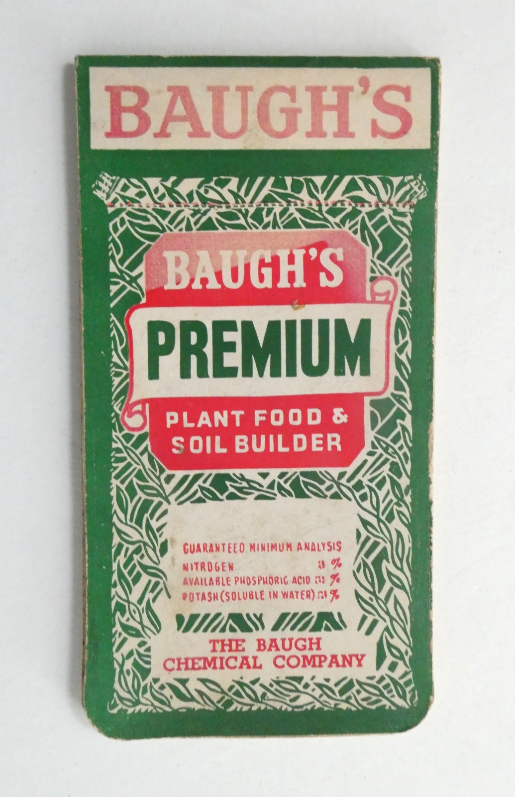 Baugh’s Premium Plant Food & Soil Builder Advertising Notebook VTG Fertilizer