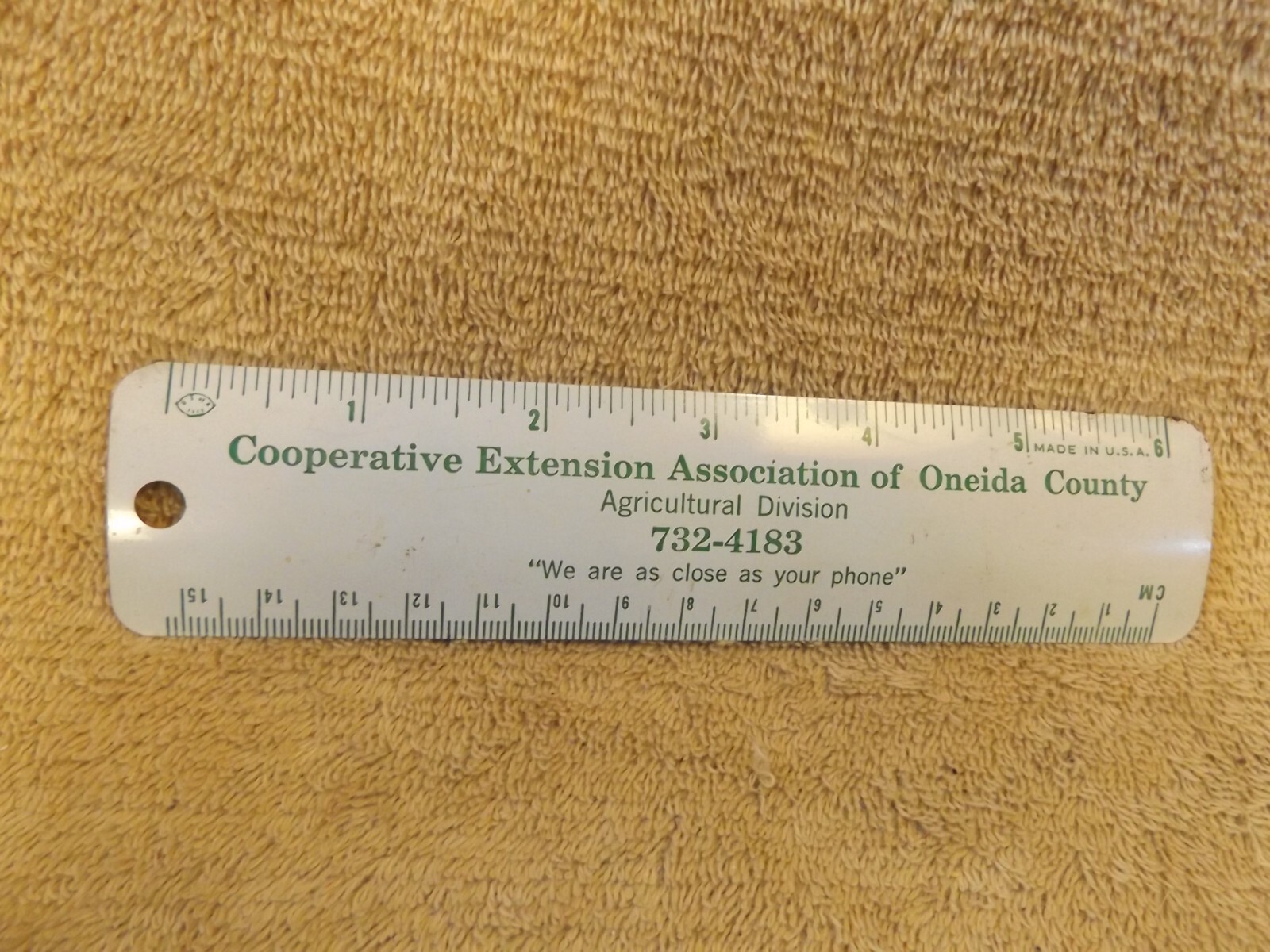 COOPERATIVE EXTENSION ASSOC. of ONEIDA COUNTY AGRICULTURAL DIVISION 6″ Tin Ruler