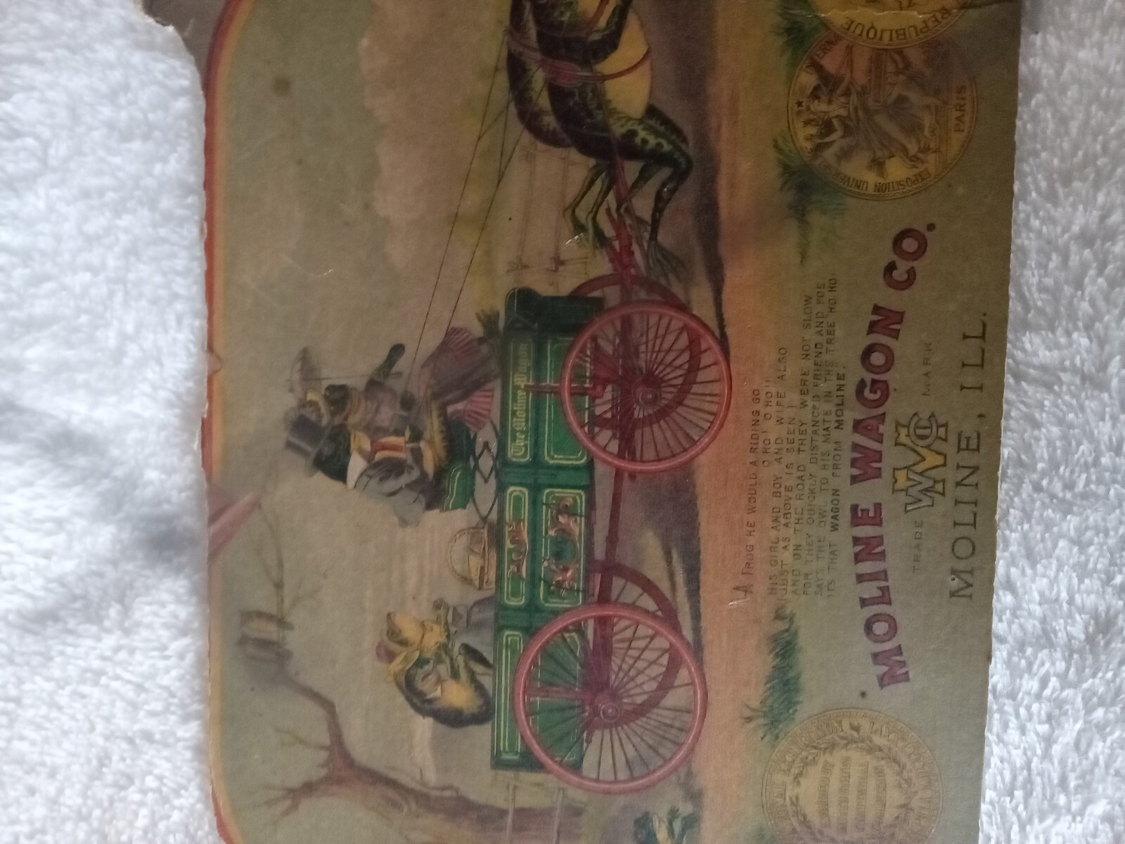 ORIGINAL Pre John Deere Moline Wagon Co. Advertisement 1880’s Moline, Illinois