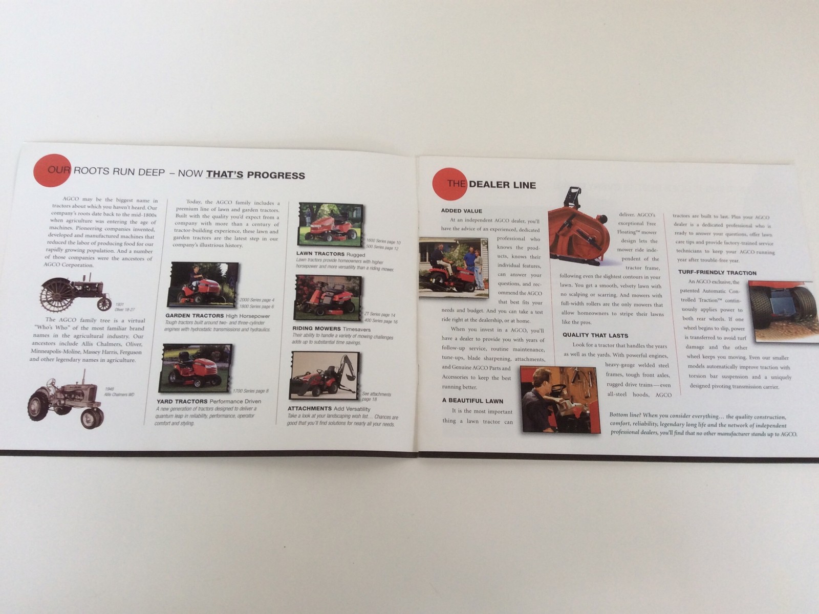 AGCO 2002 Lawn Garden Tractor 2025H 2023H Brochure Great Shape