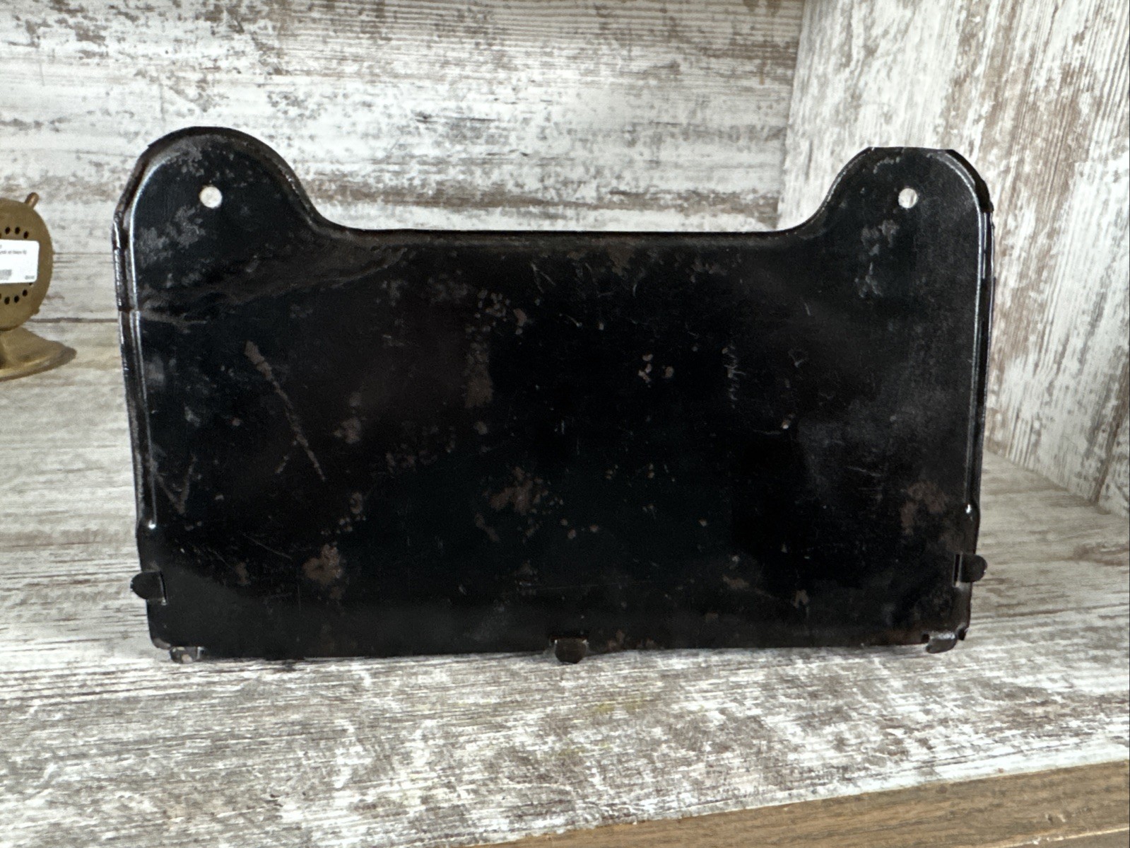 Tin Match Holder? Comb Holder? Spencer & Riley Farm Implements Menominee Mich