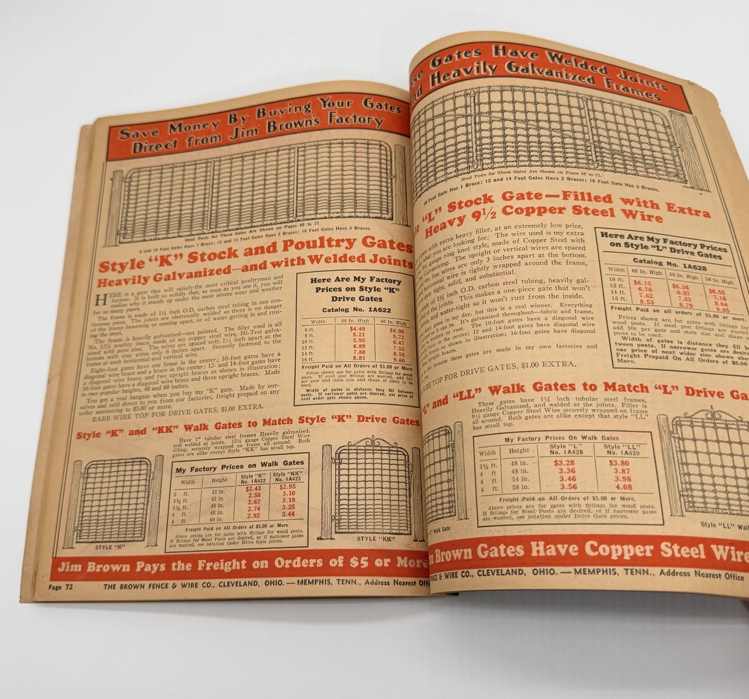 JIM BROWN’S 1935 BARGAIN BOOK – THE BROWN FENCE & WIRE CO.- Catalog