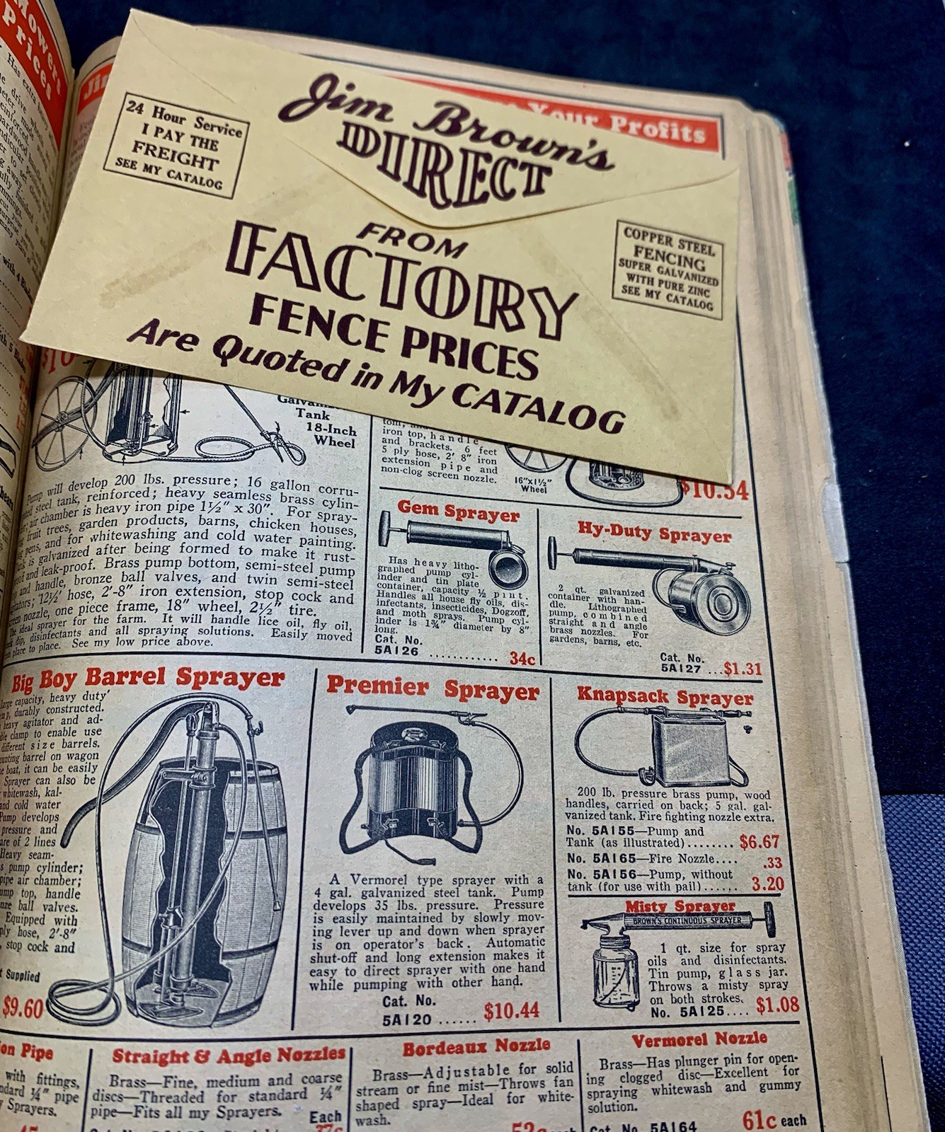 JIM BROWN’S 1935 BARGAIN BOOK – THE BROWN FENCE & WIRE CO.- Catalog