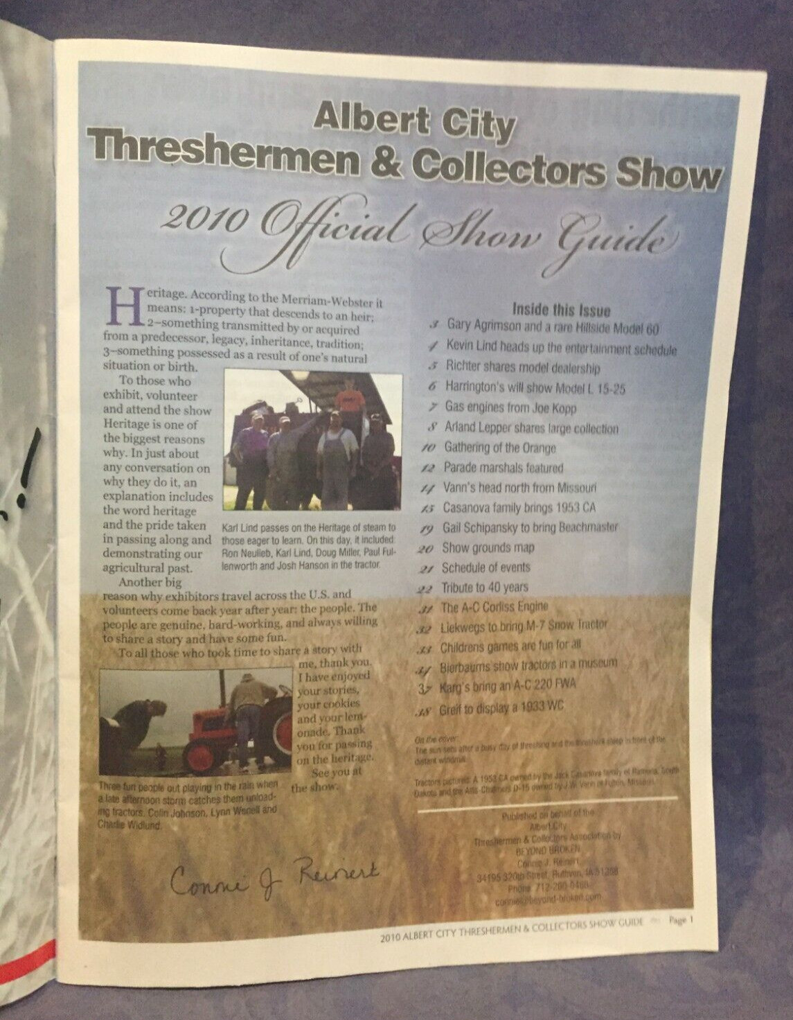 Albert City Threshermen&Collectors Show 2010 Official Show Guide