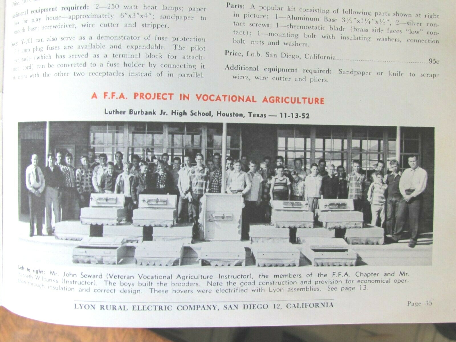 1950′ Lyon Rural Electric Co San Diego – Supplies for Farm Ranch Laboratory