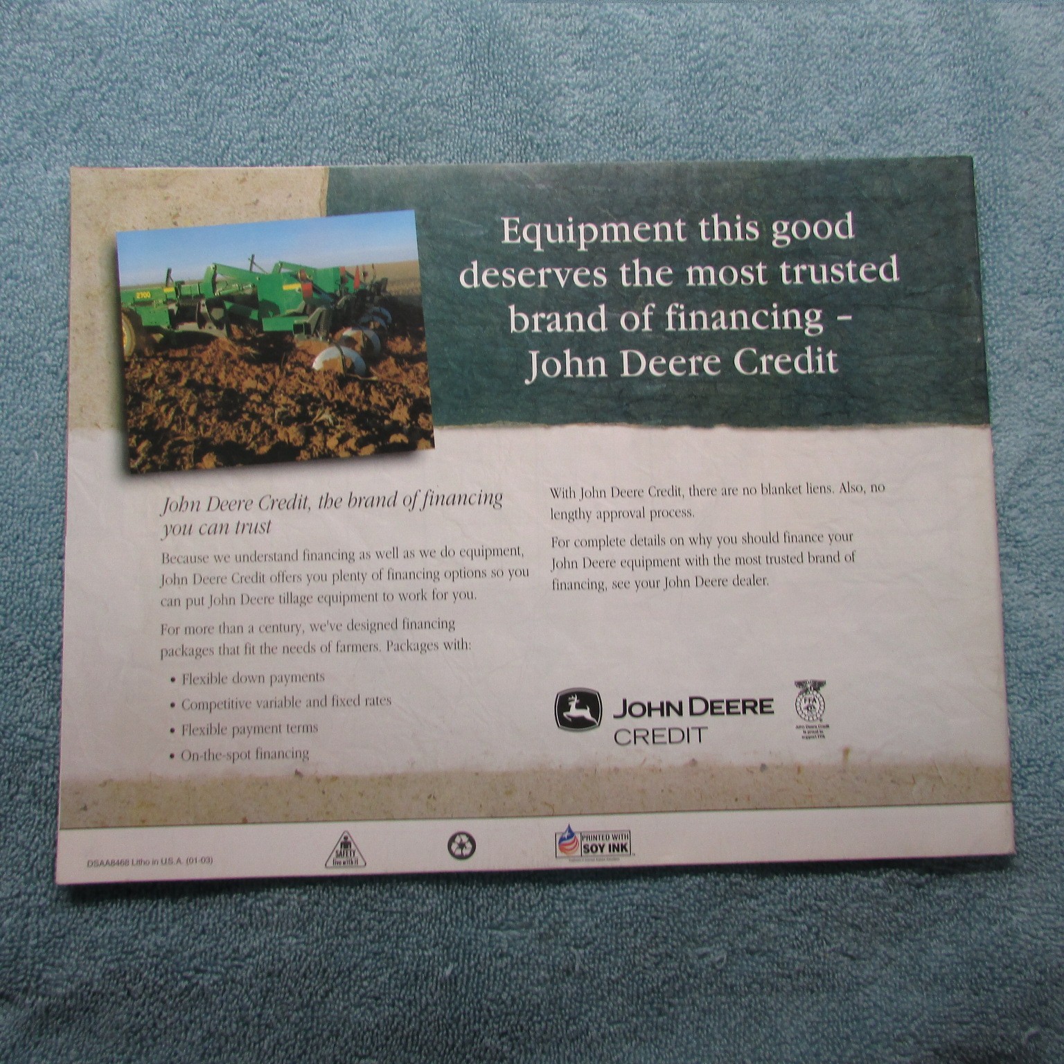 John Deere Brochure: Primary Tillage 2003