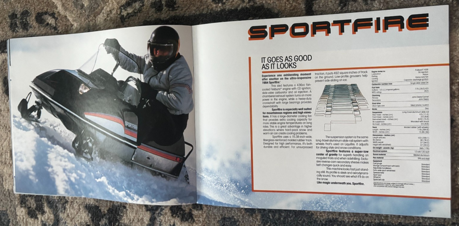 John Deere Snowmobiles & Winter Wear For 1984 Brochure DCPA26