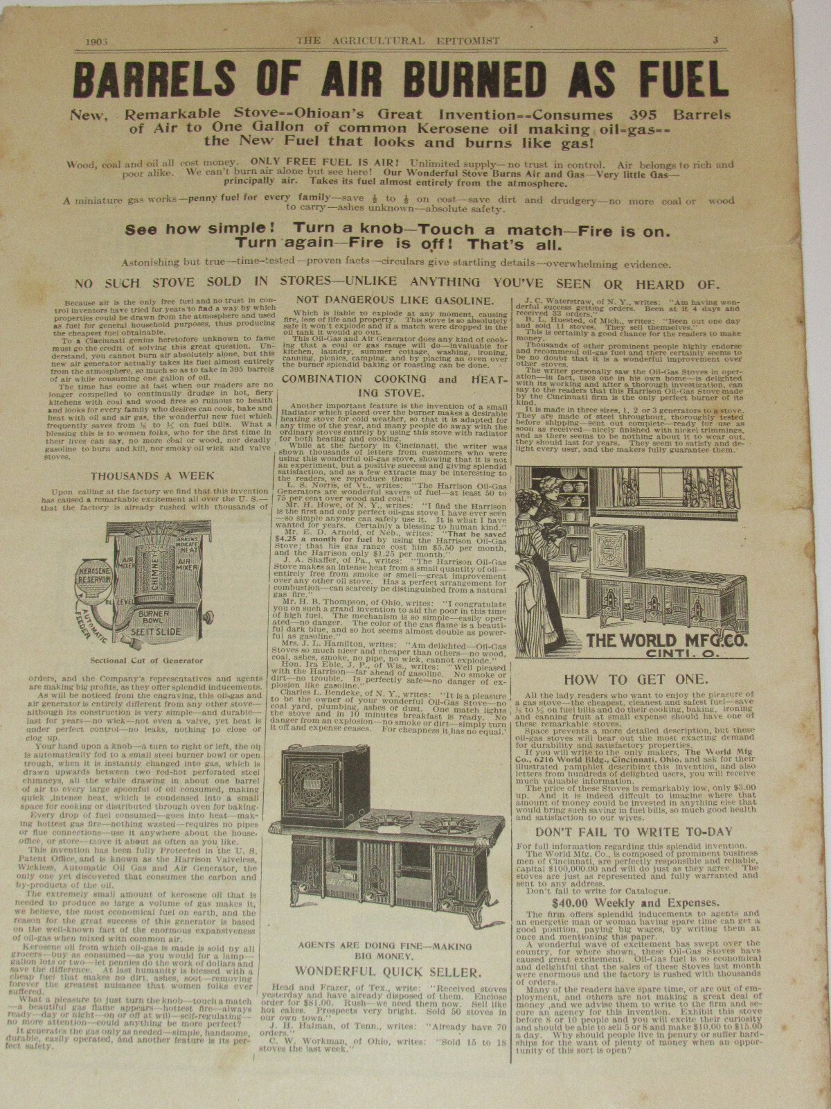 5 VTG 1906-07 ‘AGRICULTURAL EPITOMIST’ MAGAZINES! ONLY PAPER PRINTED ON A FARM!