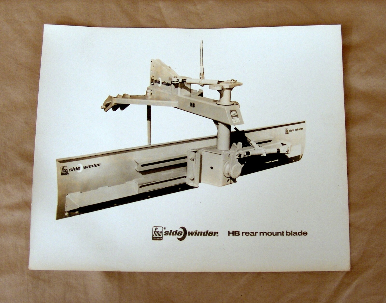 Vintage FMC Sidewinder Model HB Rear Mounted Blade Promo Photo – Ca 1970’s!