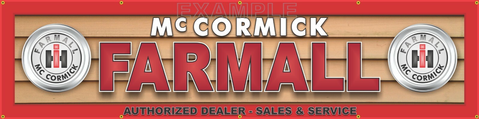 MCCORMICK FARMALL TRACTOR DEALER LETTER SIGN REMAKE BANNER ART MURAL 24″ x 96″