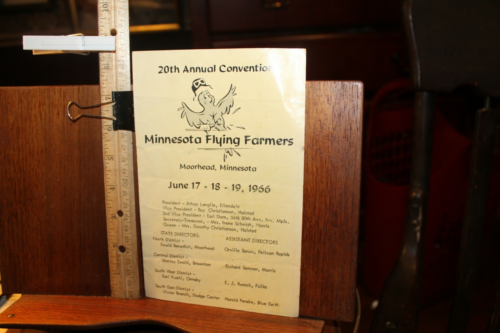 Vintage 1966 Minnesota Flying Farmers 20th Annual Convention Program