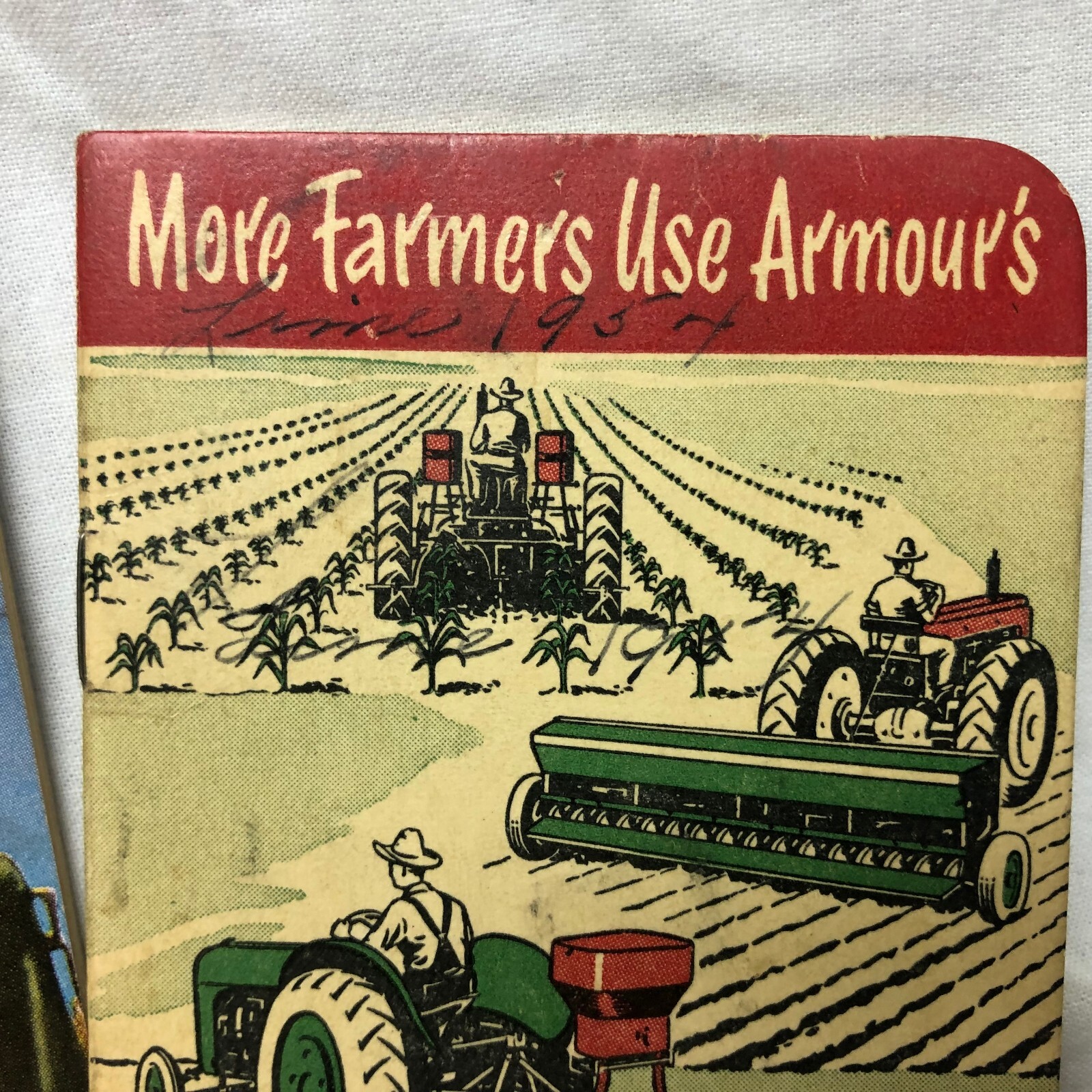 3 Vintage 1953 Farmers Pocket Notebooks Advertising Armour Swift’s Funk’s Hybrid