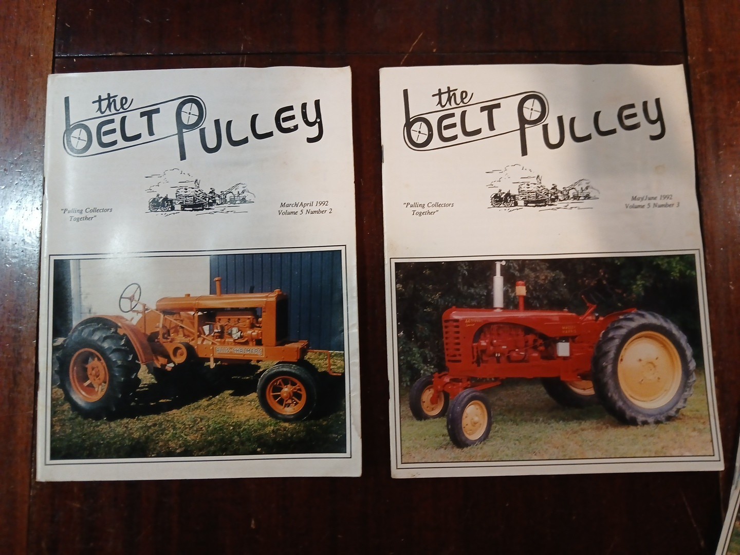 6 Belt Pulley magazines Antique Tractors 1991-92 Volume 4 & 5 farm history