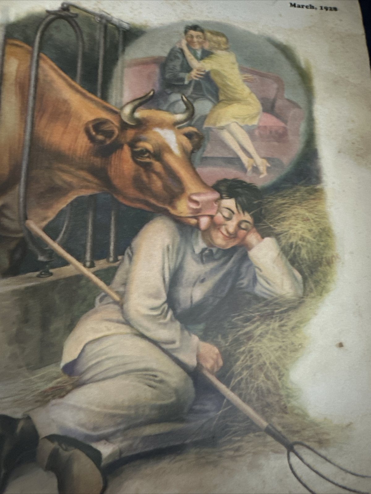 1928 Capper’s Farmer Magazine Cover Only Vintage Farmhouse Art Advertising