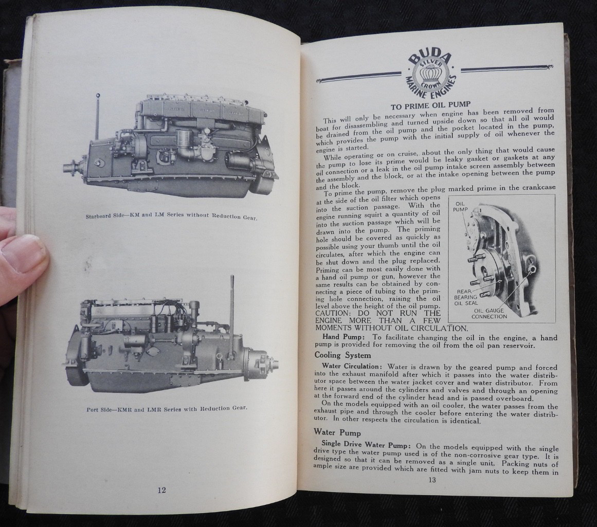 1936 Buda “Silver Crown” Marine Engines Operators Installation Manual ORIGINAL!