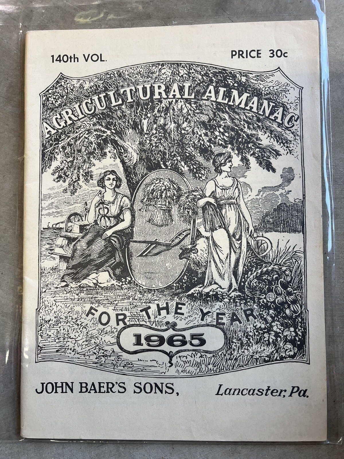 VINTAGE FARMERS AGRICULTURAL ALMANACS, BAER’S LANCASTER PA 1965