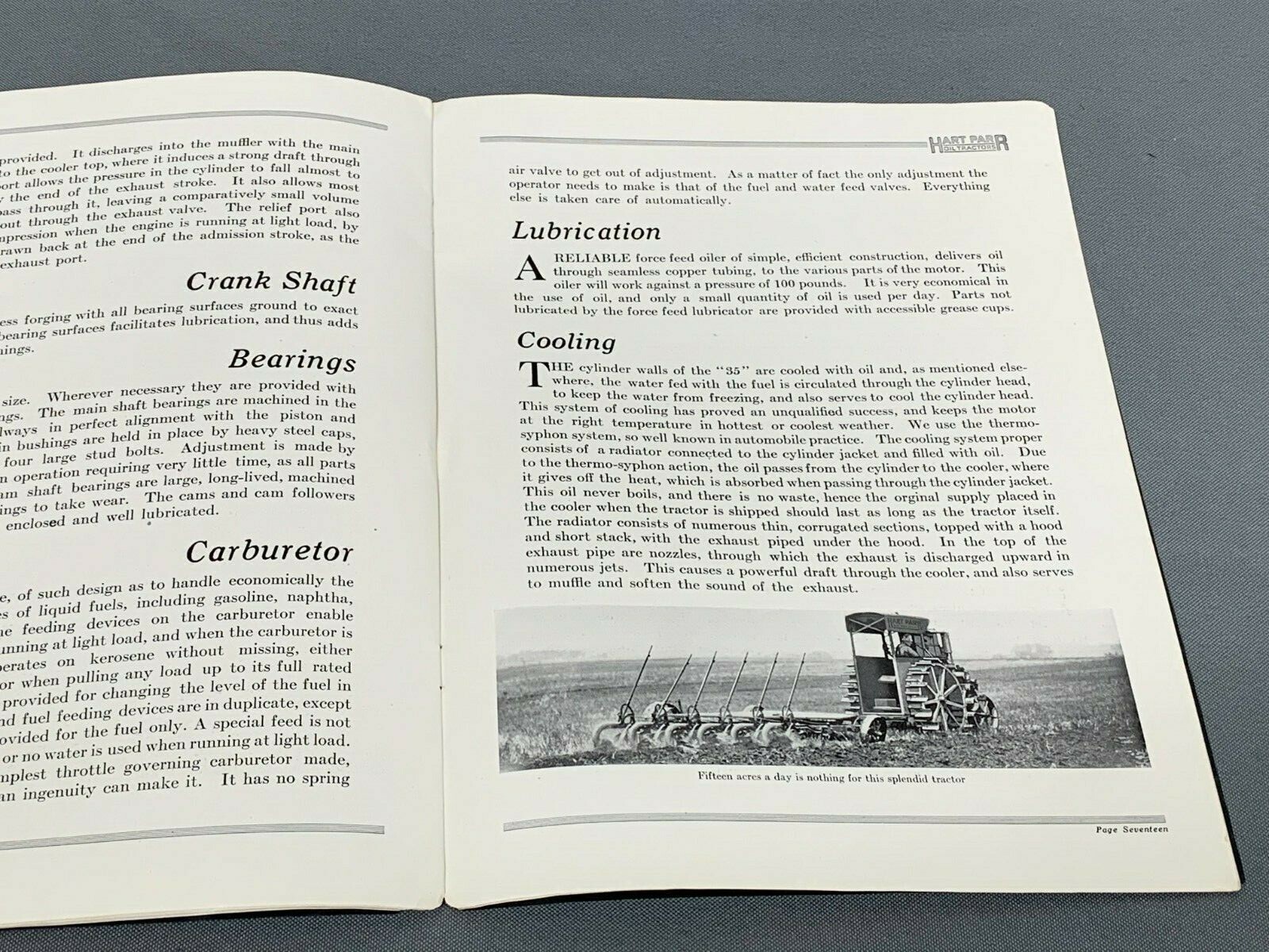 Vintage 1910’s HART PARR OILKING 35 Prairie Tractor Sales Brochure Catalog RARE