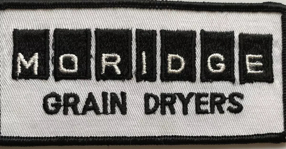 Moridge Grain Dryers Black White 4.25” Long Embroidered Patch