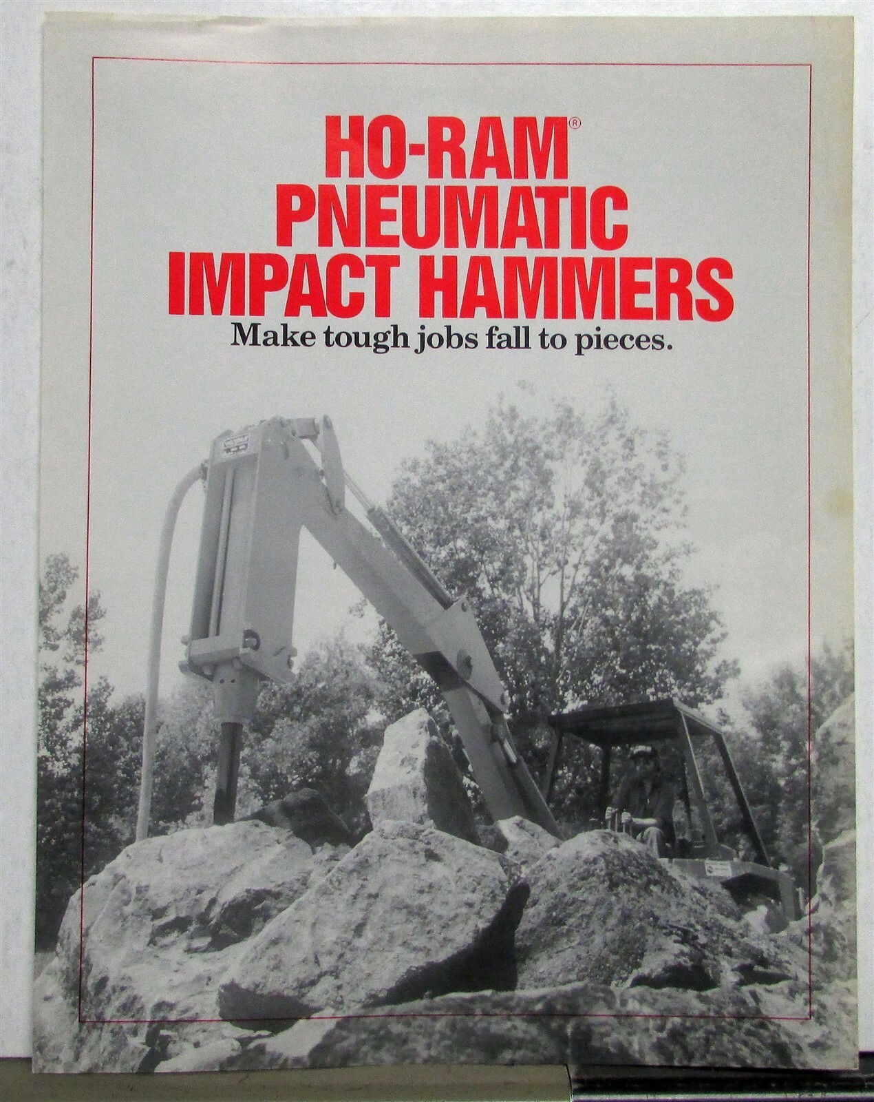 1991 Allied HO-RAM Pneumatic Impact Hammers Construction Sales Data Sheet