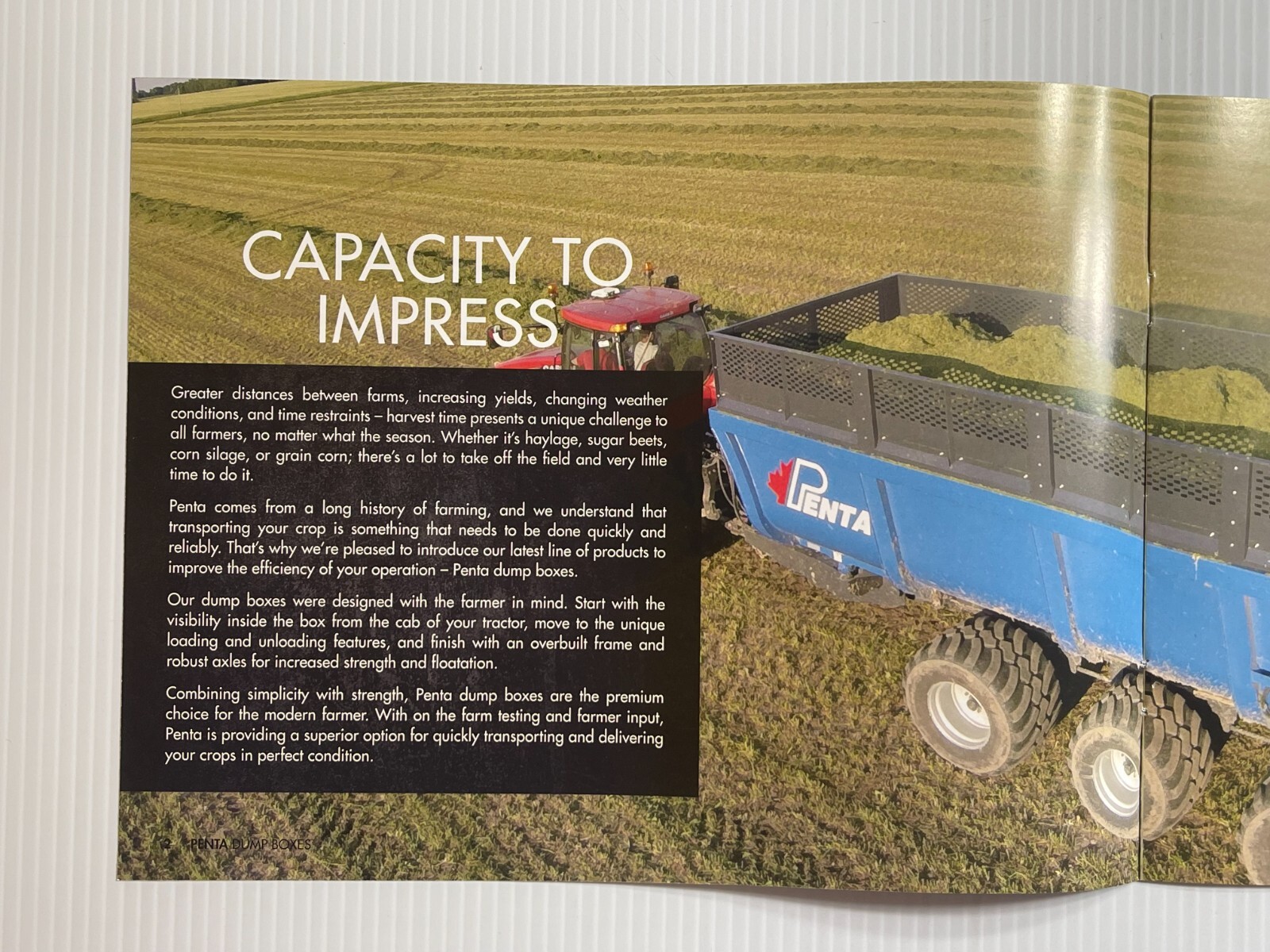 Penta DB70 Dump Boxes Sales Brochure *2010s* (Showroom Sales Book)