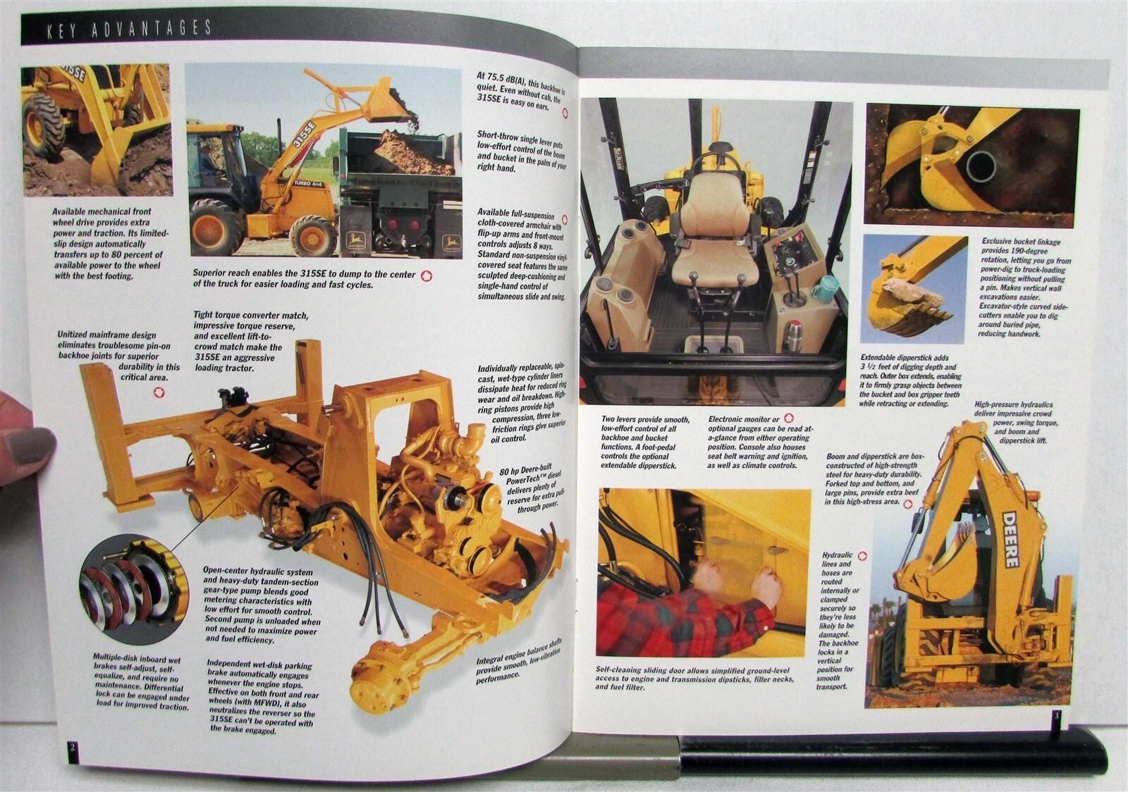 1997 John Deere 315 SE Backhoe Loader Specifications Construction Sales Brochure