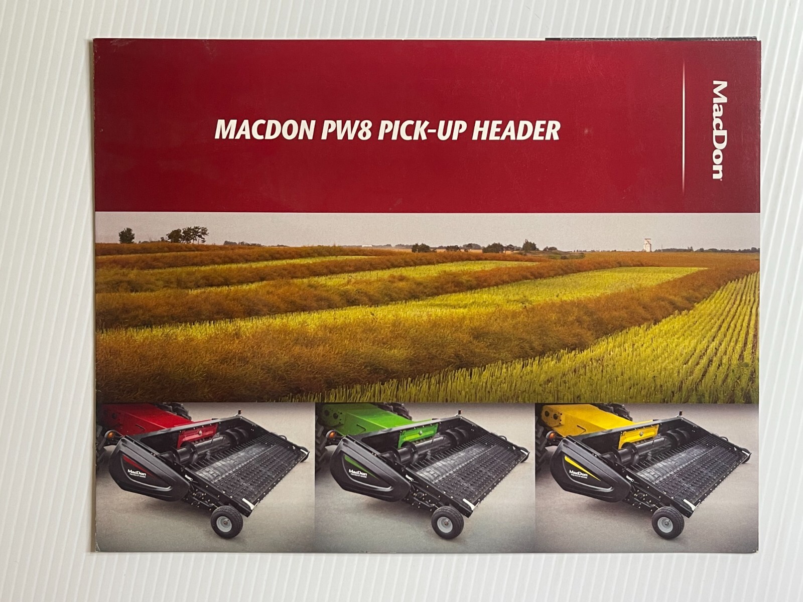 MacDon PW8 Pick Up Header Sales Brochure *2010s* (Showroom Sales Book)