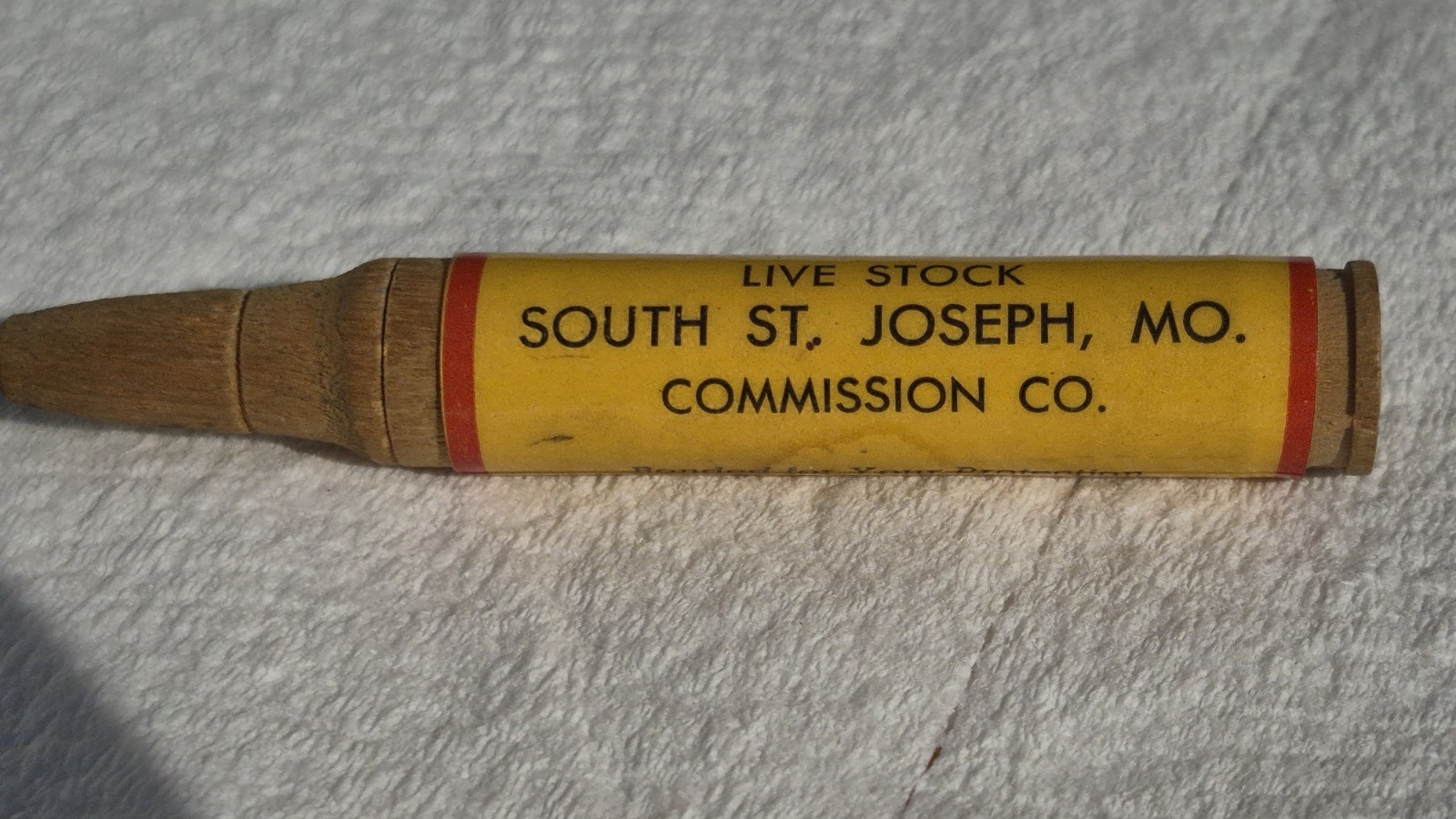 “SWIFT & HENRY Live Stock South St. Joseph Mo. Commission Co.”WOOD Bullet Pencil