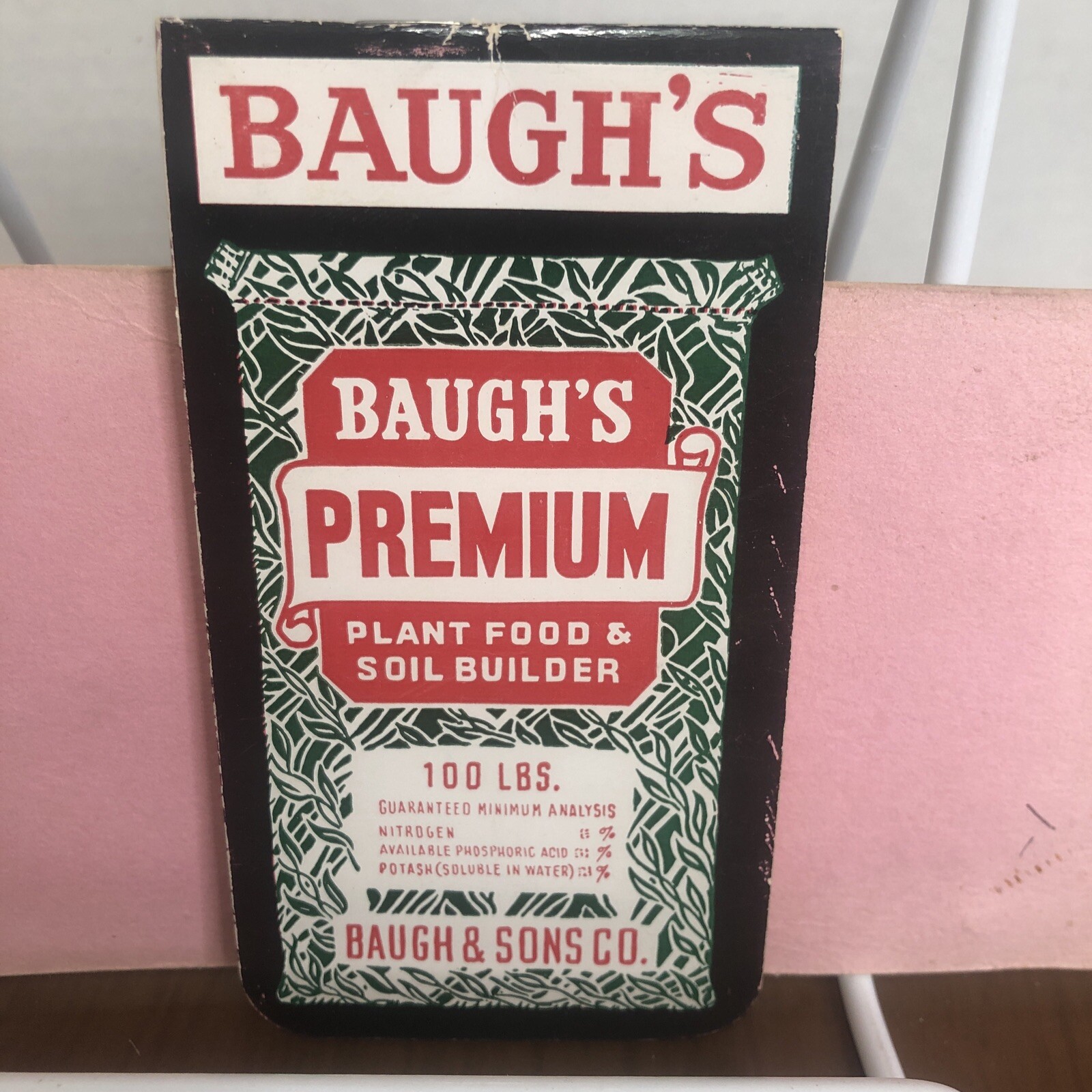 Baugh’s Fertilizers Advertising Scratch Pad and Information