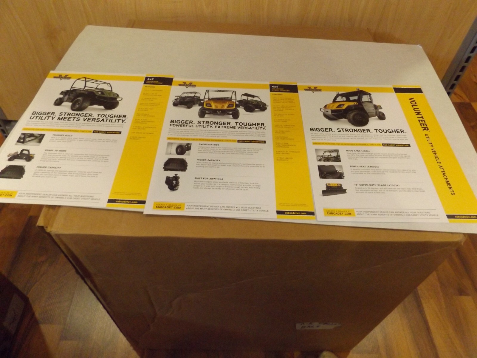 CUB CADET 3-Piece VOLUNTEER UTILITY VEHICLE BROCHURE. 2011