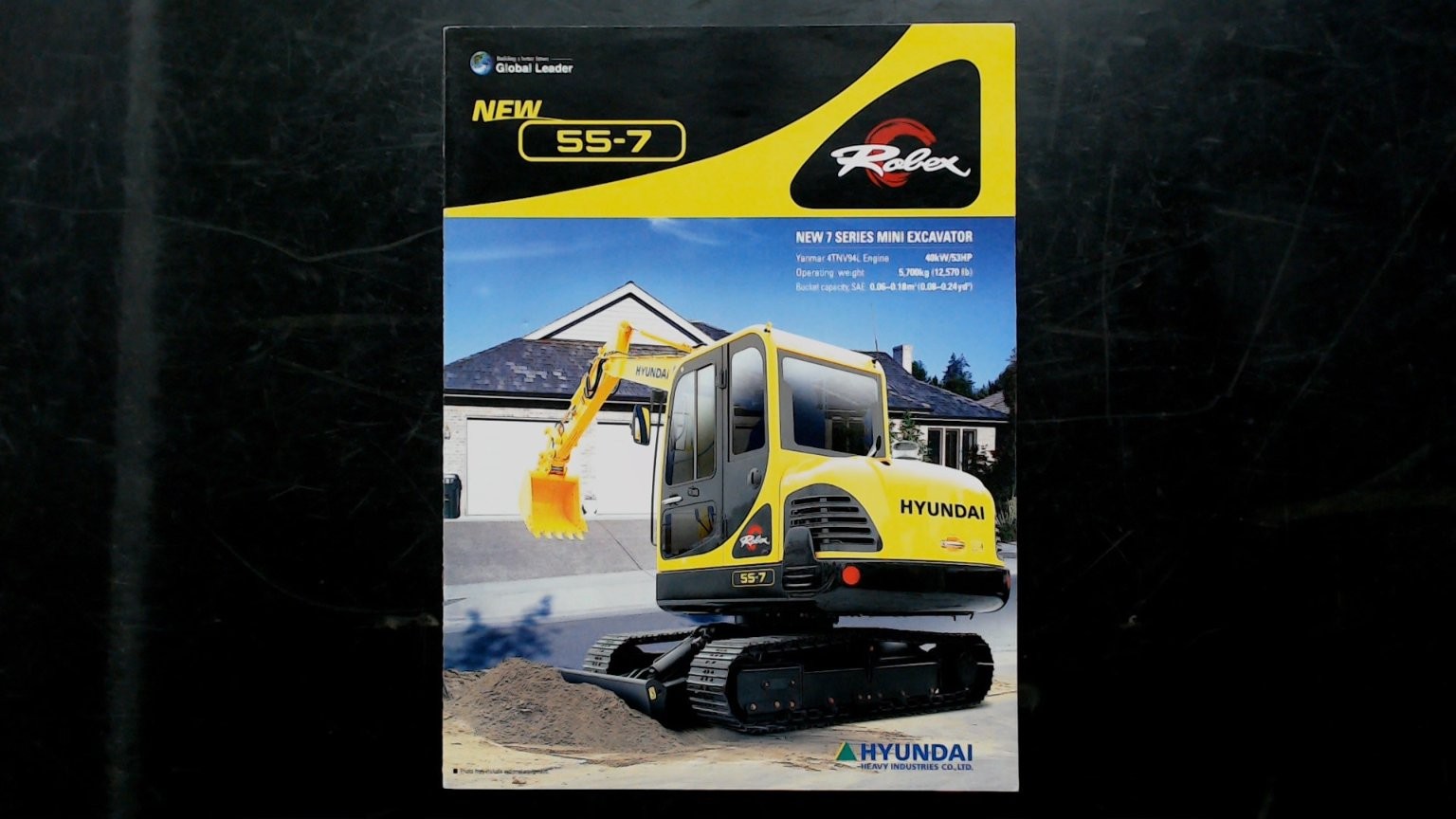 Hyundai Rolex 55-7 Mini Excavator Brochure 2004 Construction Equipment