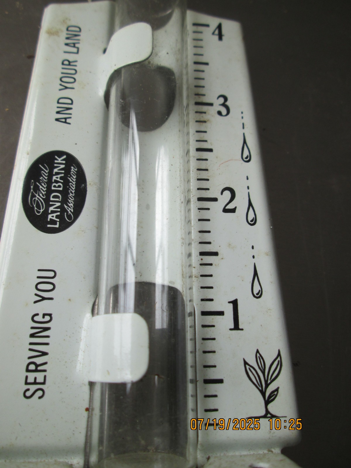 Metal Rain Guage Federal Land Bank Association Unused