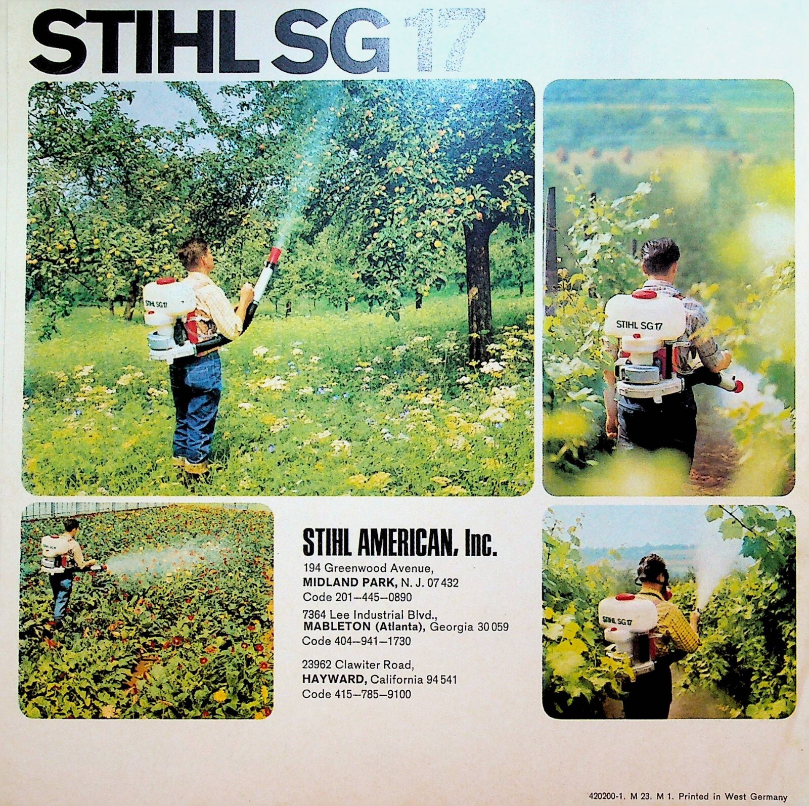 Stihl SG 17 Chainsaw Advertising Brochure
