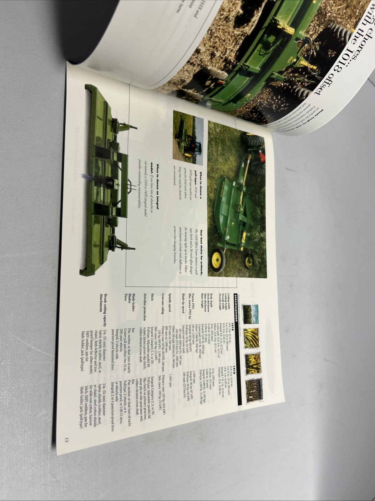 John Deere Cutter Shredders & Mowers for 1994 Brochure FCCA