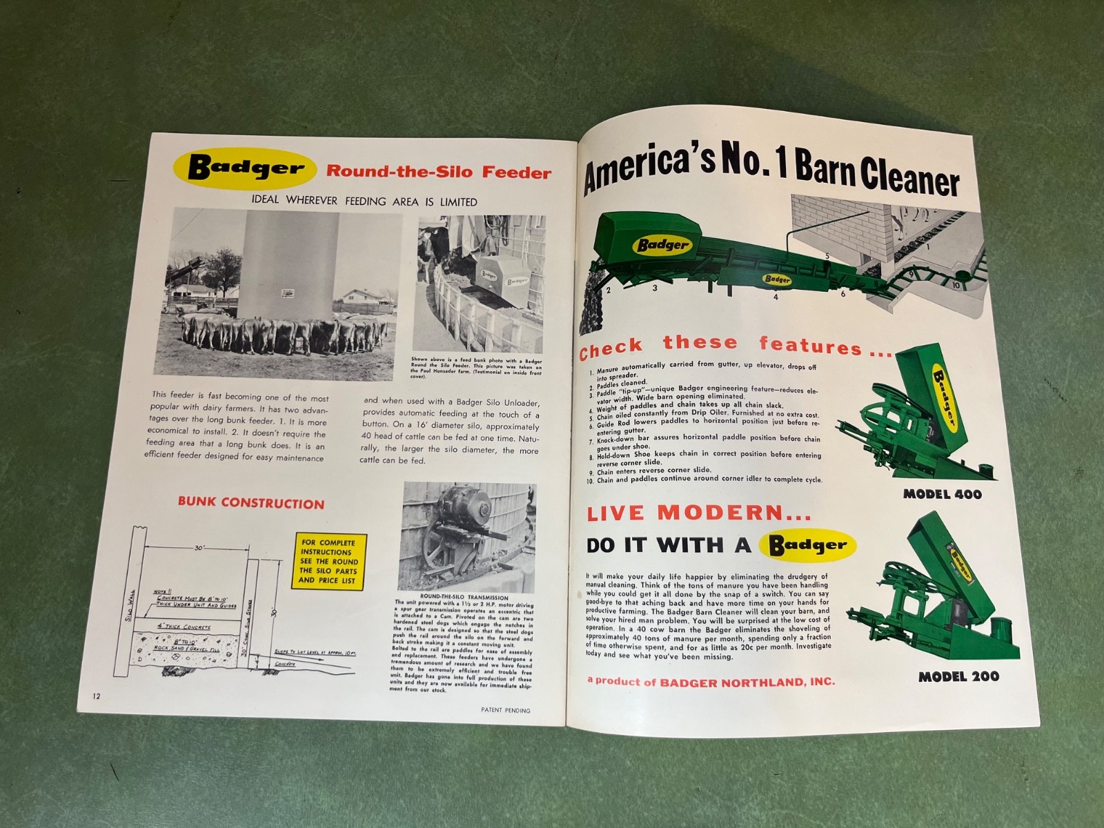 Original 1960’s Badger Silo Unloader & Bunk Feeders Sales Brochure