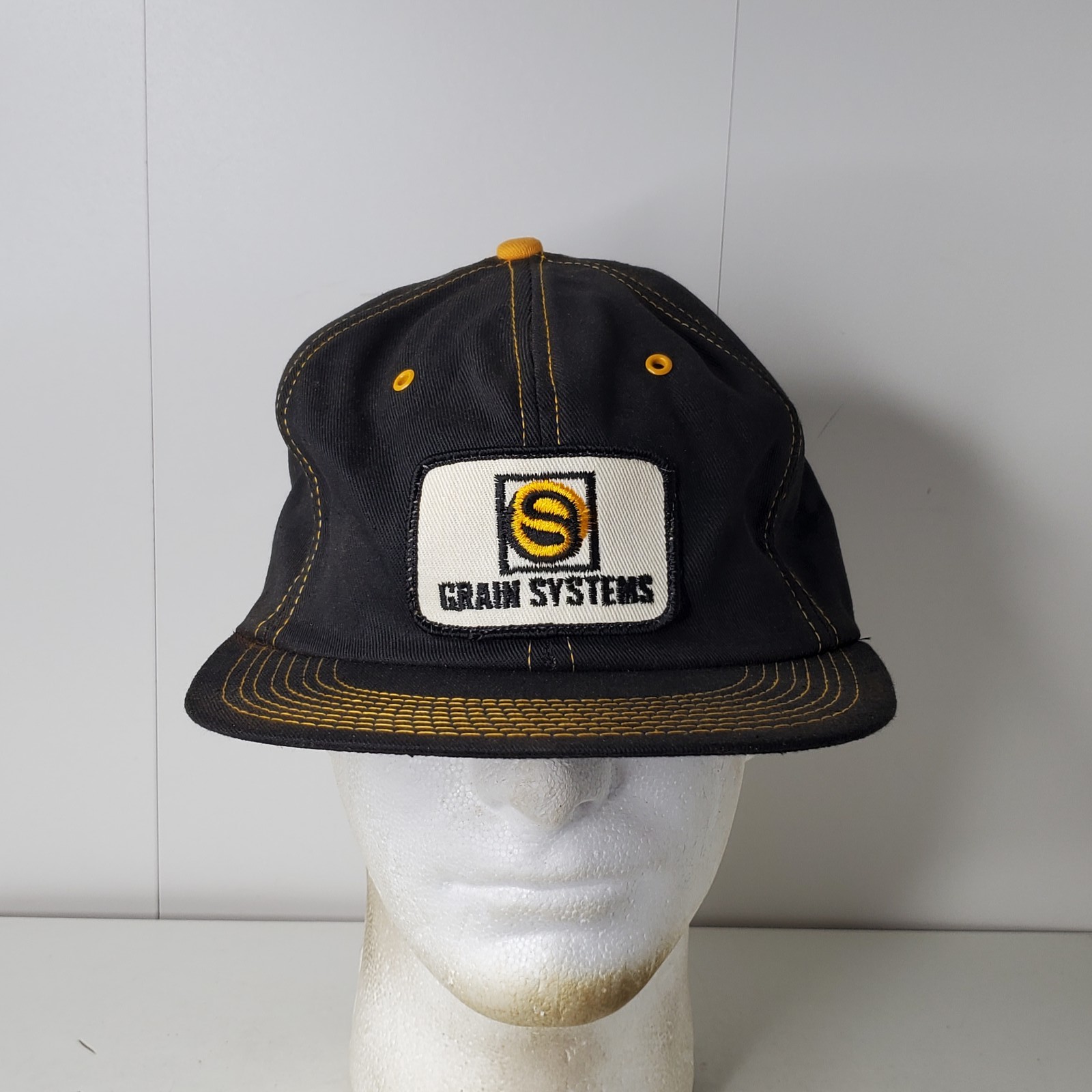 Vintage GRAIN SYSTEMS K-BRAND Snapback Hat Cap Agriculture Farm Advertising