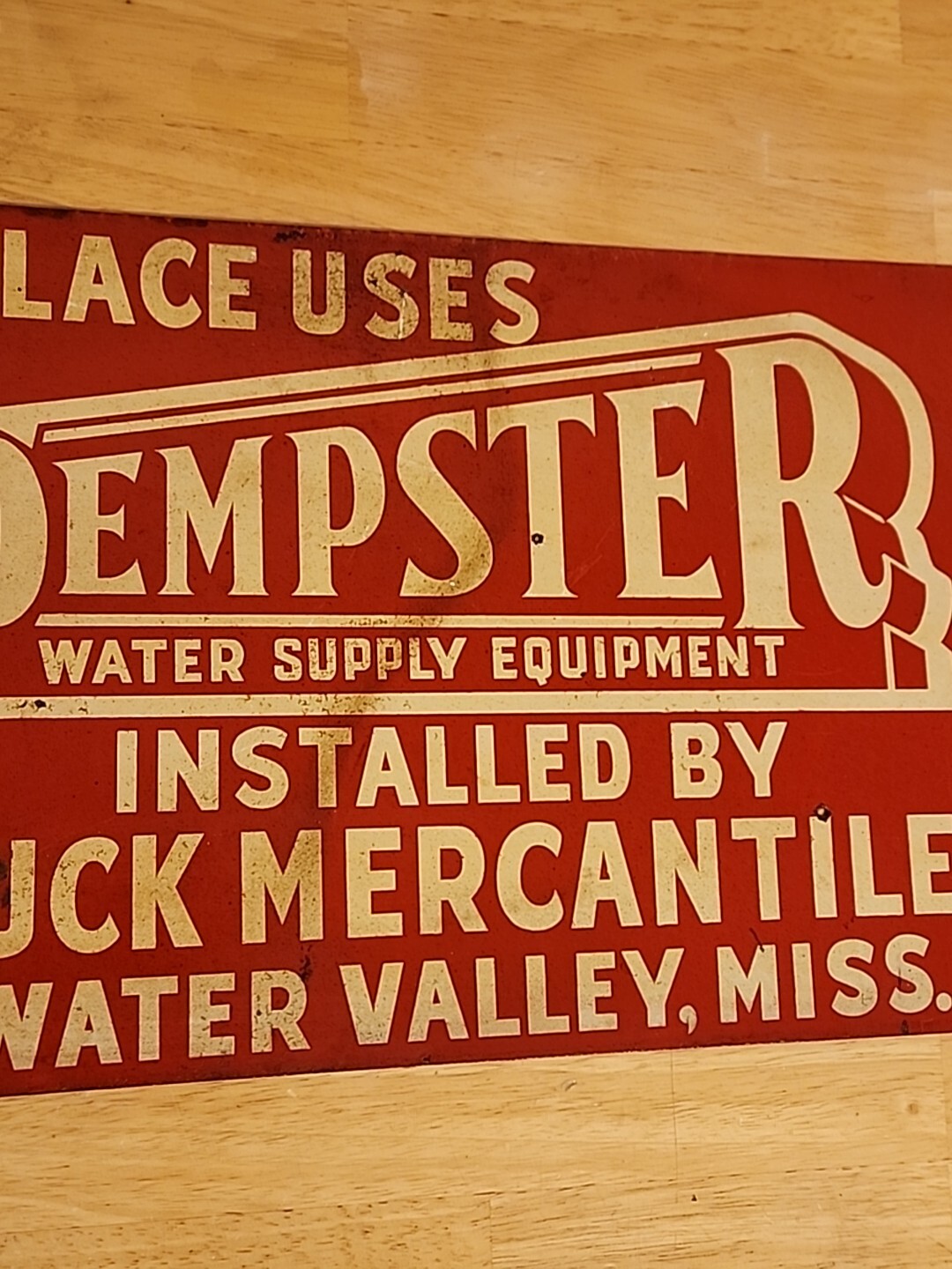 Dempster Windmill Water Supply Equipment Farm Tin Sign Vintage Antique 24×12