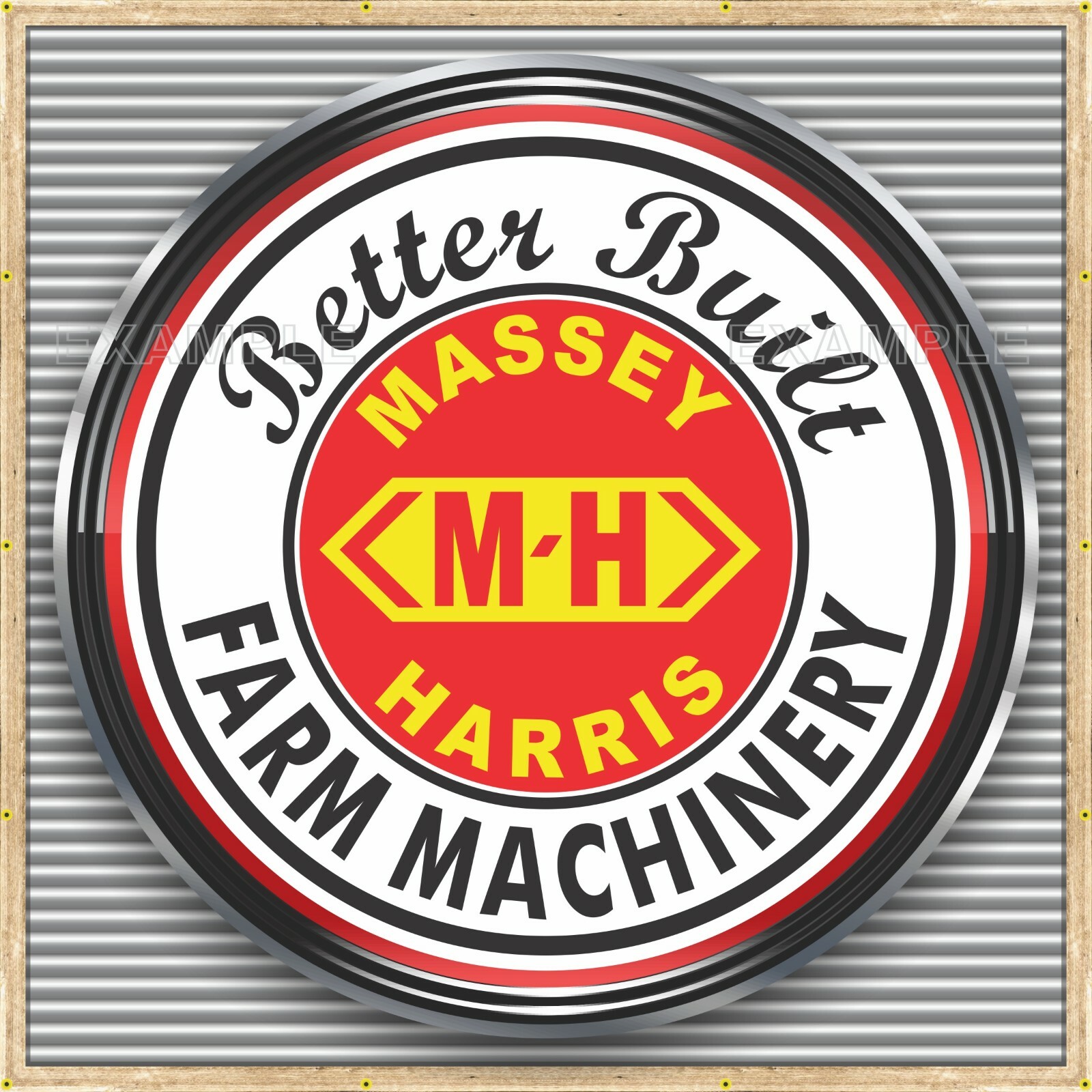 MASSEY HARRIS BETTER BUILT TRACTORS DEALER BANNER SIGN MURAL MED L XL XXL SIZES