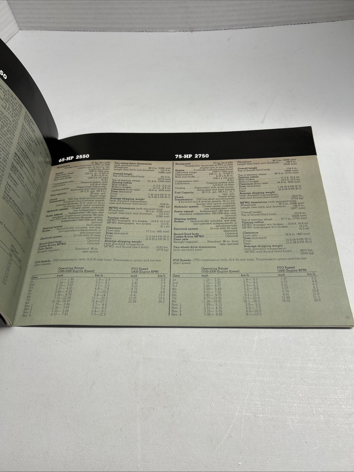 John Deere 2150 2350 2550 2750 2950 Tractor For 1982 Brochure FCCA