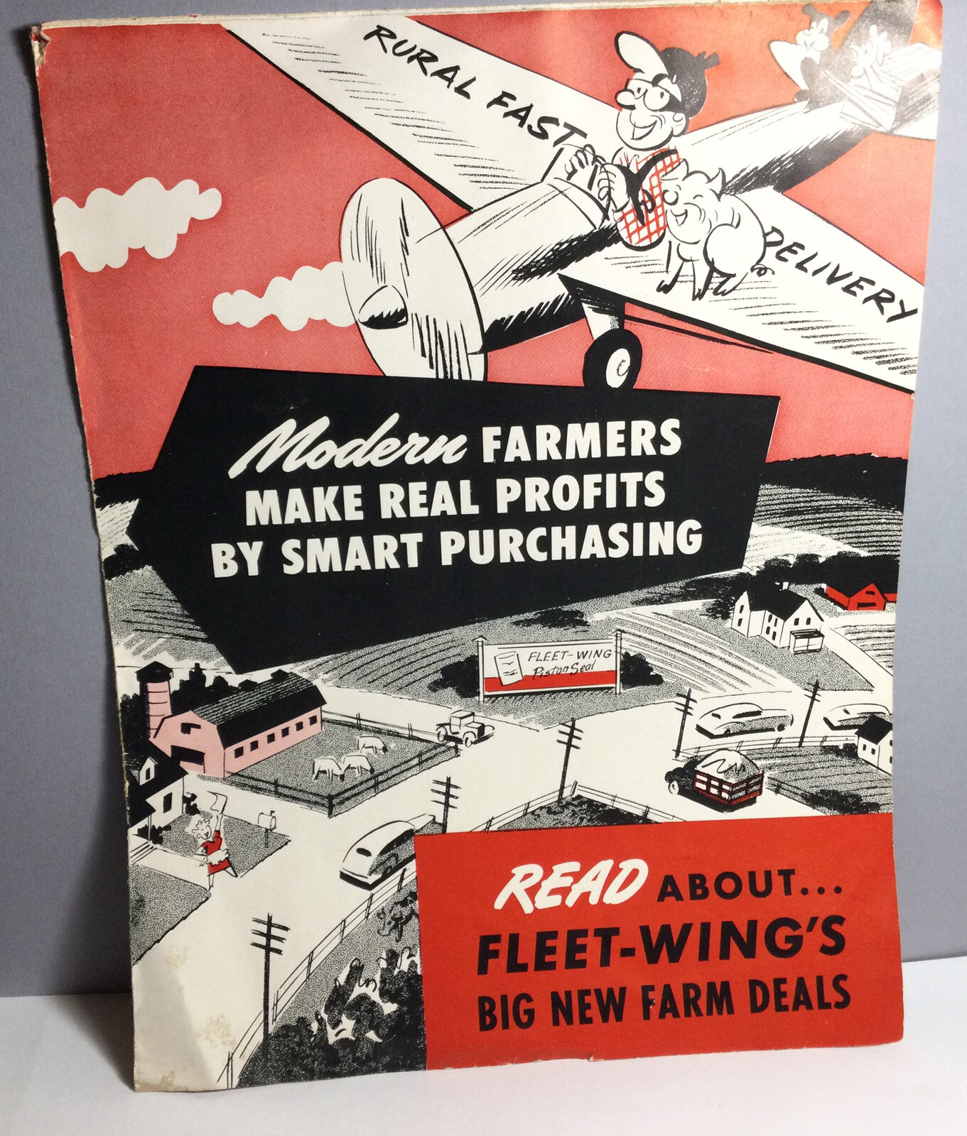 1949 FLEET-WINGS FARM PRODUCTS DEAL’S BROCHURE FOLD-OUT CATALOG