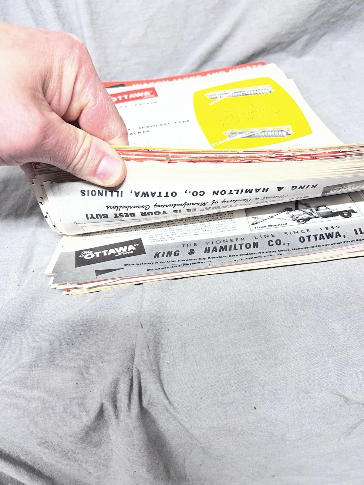 Lot. Of Over 70 Advertising Pieces From The Ottawa Line Produced In Ottawa IL