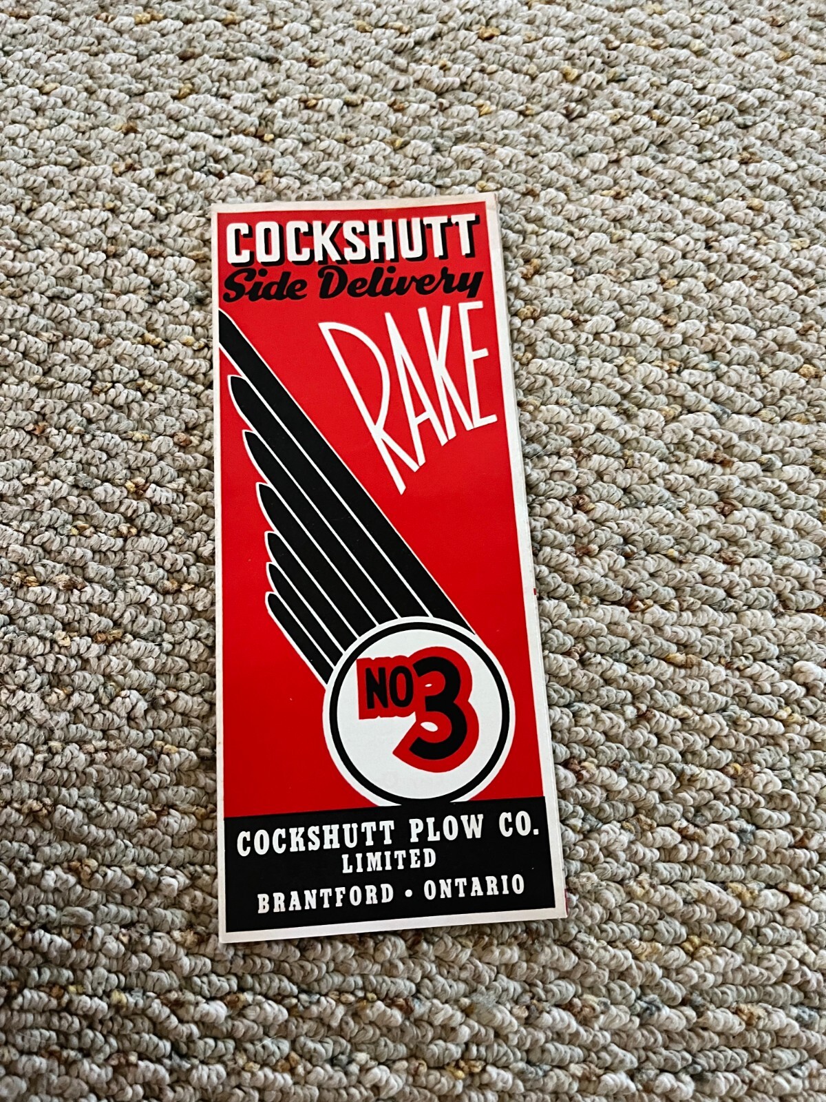 Cockshut No. 3 Side Delivery Rake Brochure FCCA